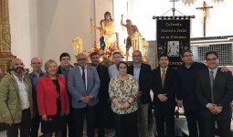 La cofradía Azotes en la Columna celebró el 75 aniversario de sus imágenes procesionales